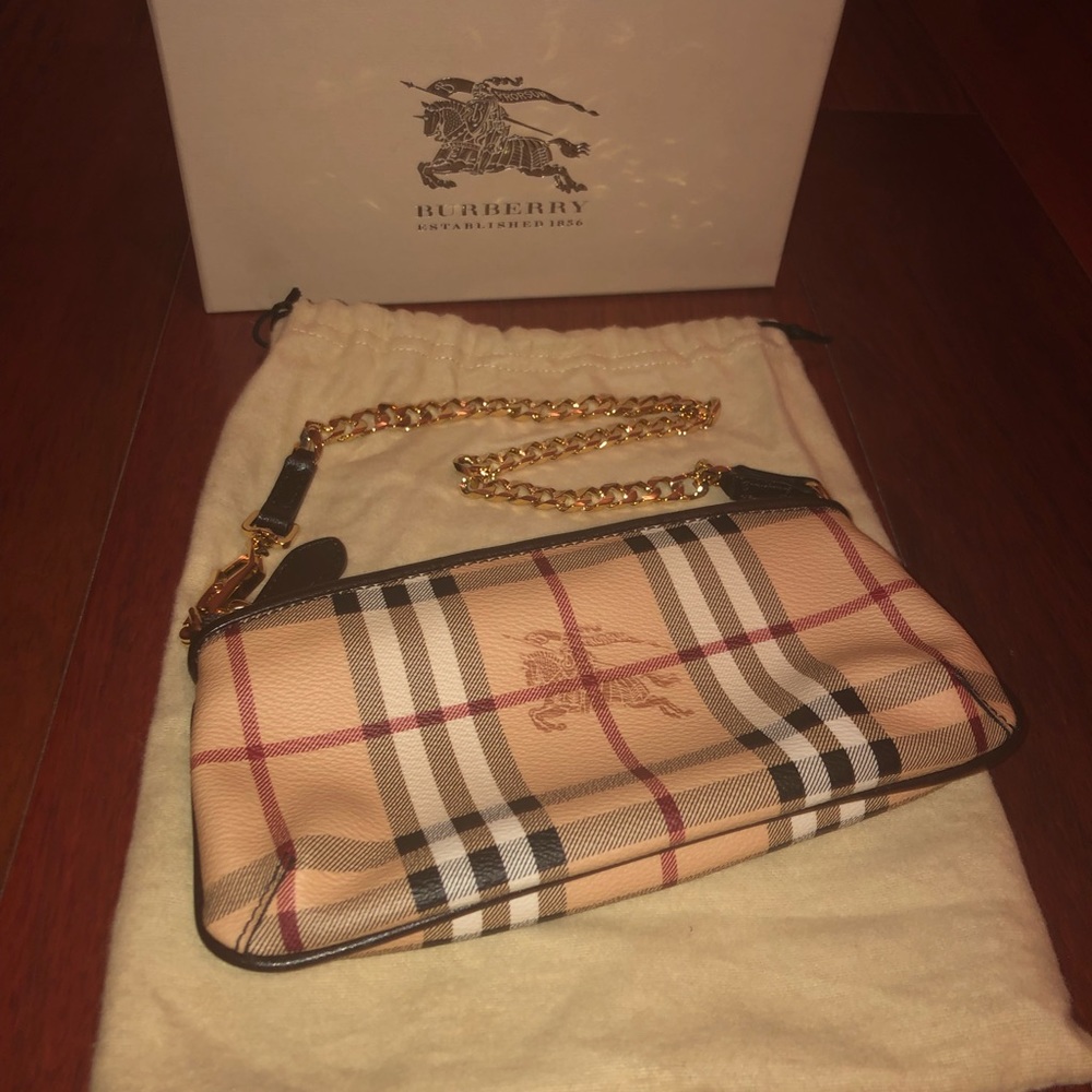 Burberry Haymarket Clara Wristlet